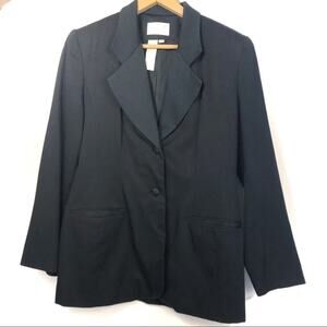 Vintage Apart Black Two Button Blazer Suit Jacket Women's Size 4